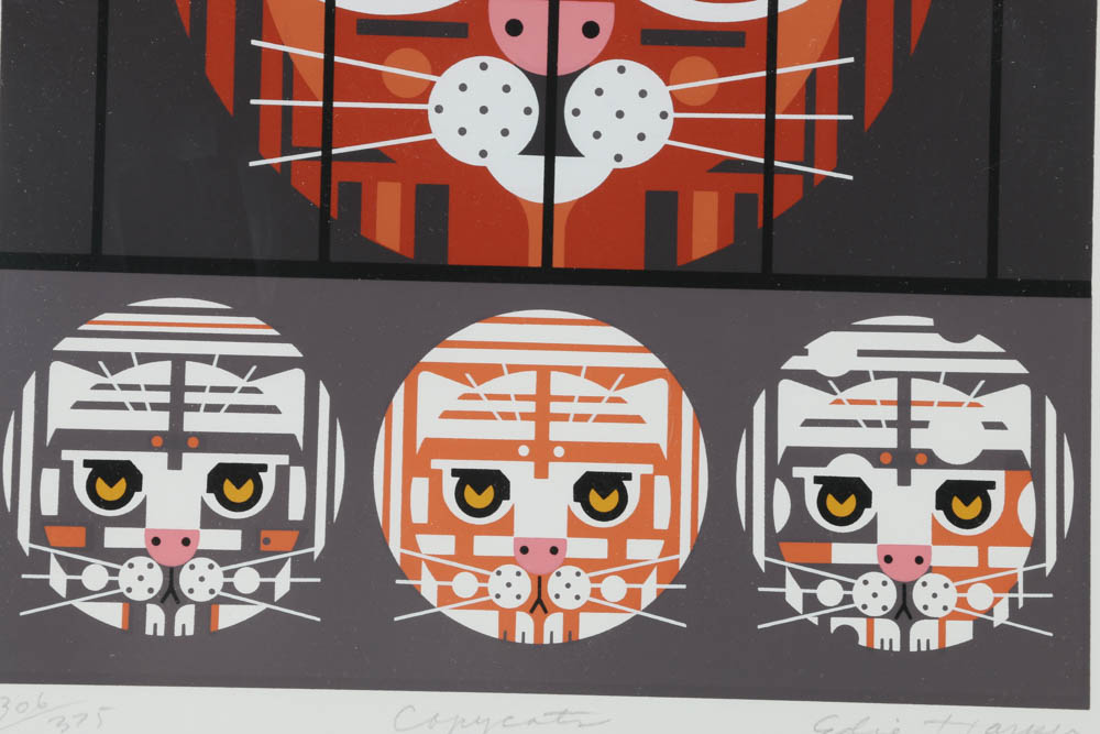 Edie Harper Signed Limited Edition Serigraph "Copycats"