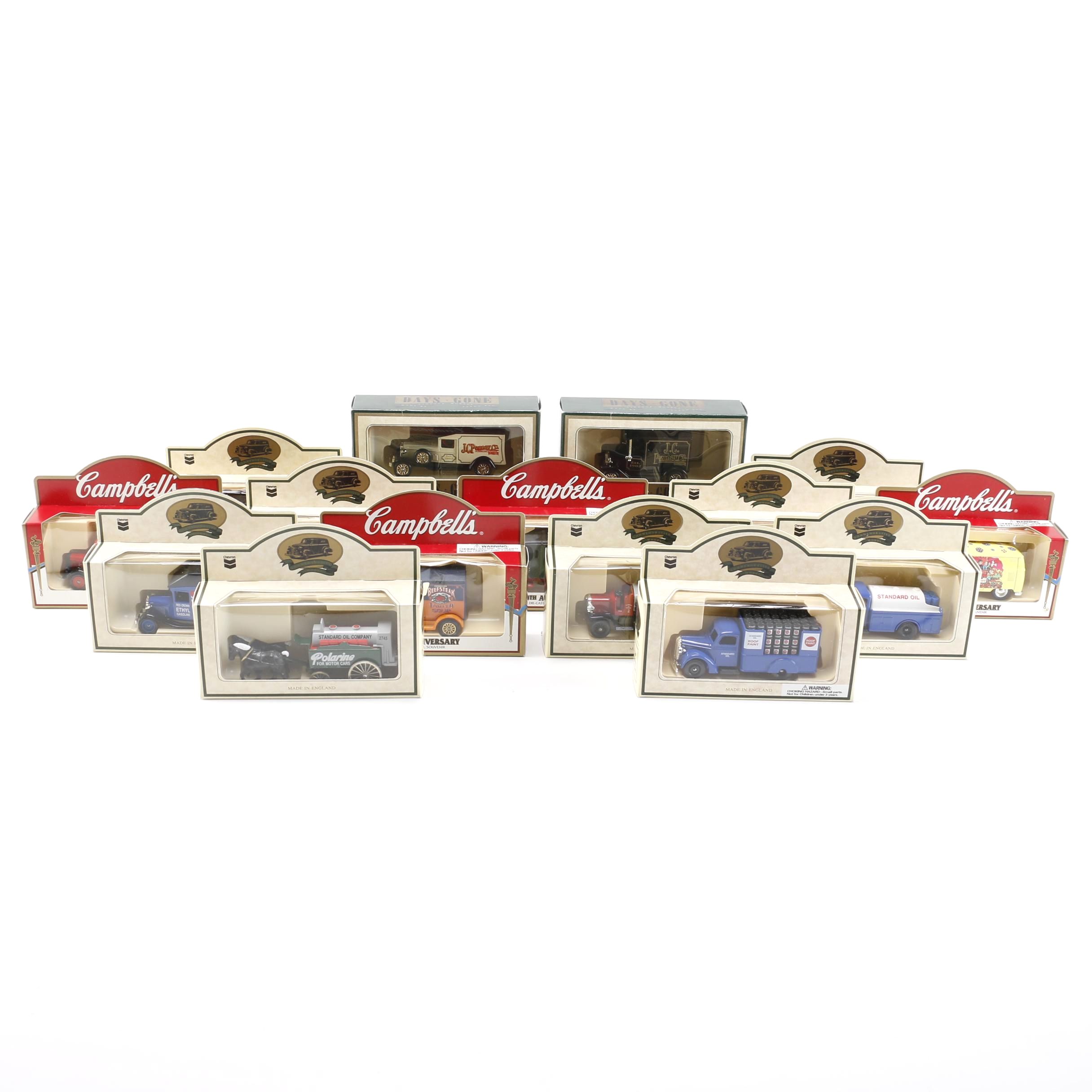 Die-Cast Days Gone and Campbell's Soup Commemorative Vintage Vehicle Model Trucks