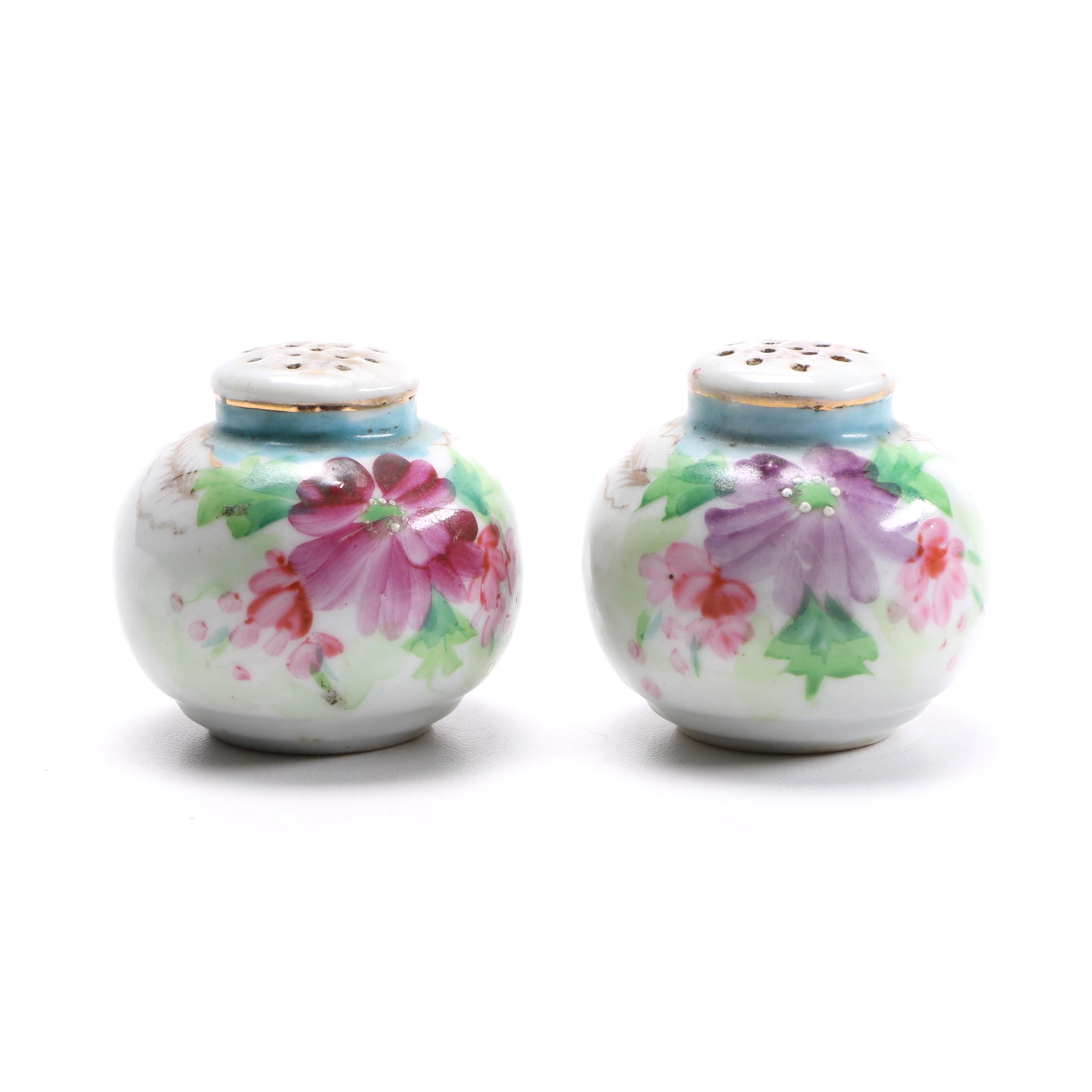 Hand Painted Ceramic Salt and Pepper Shakers