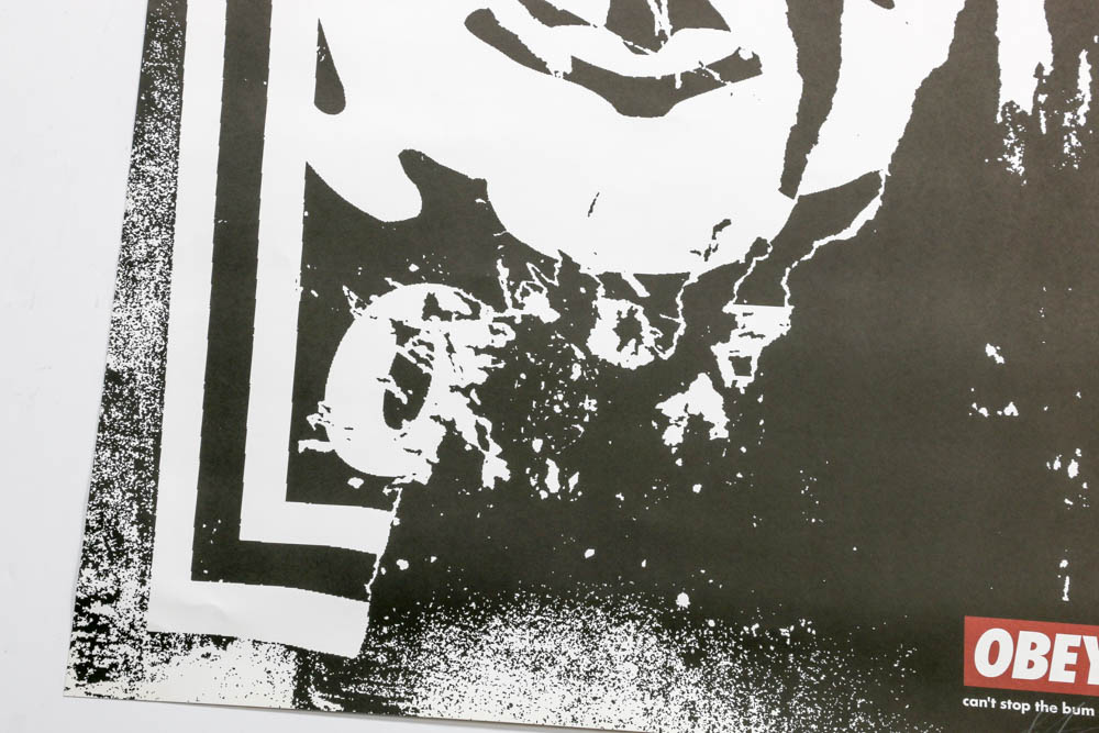 Shepard Fairey Signed Open Edition 2001 Lithograph "Can't Stop the Bum Rush"