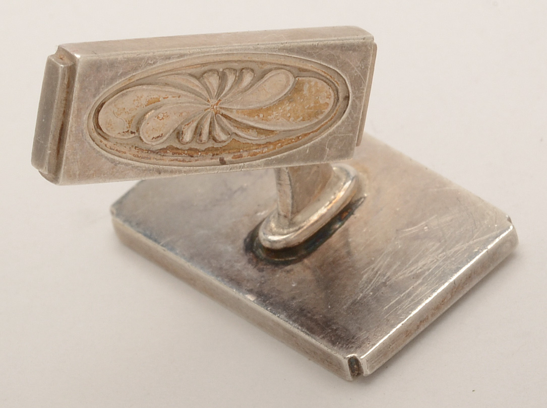 Georg Jensen Mid Century Sterling Tie Clip and Cufflinks