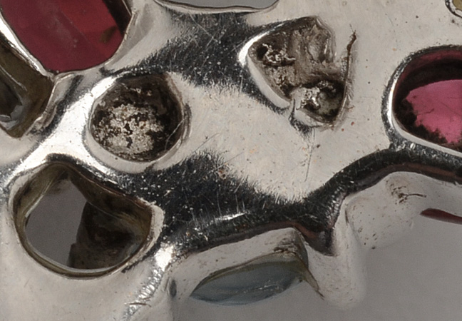 Vermeil Reja Weeping Willow Brooch with Moonstones and Crystals