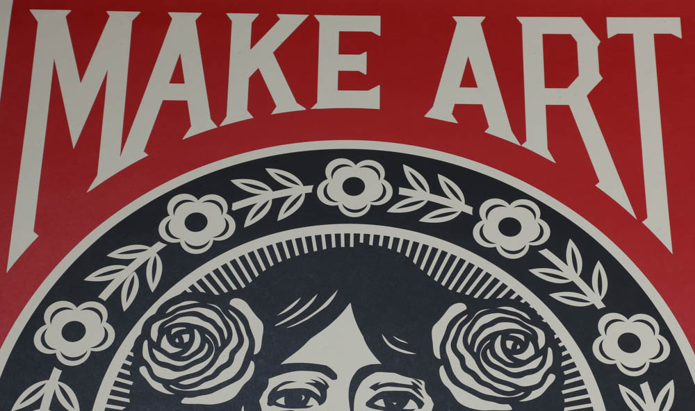 Shepard Fairey Signed Open Edition Giclée "Make Art Not War"