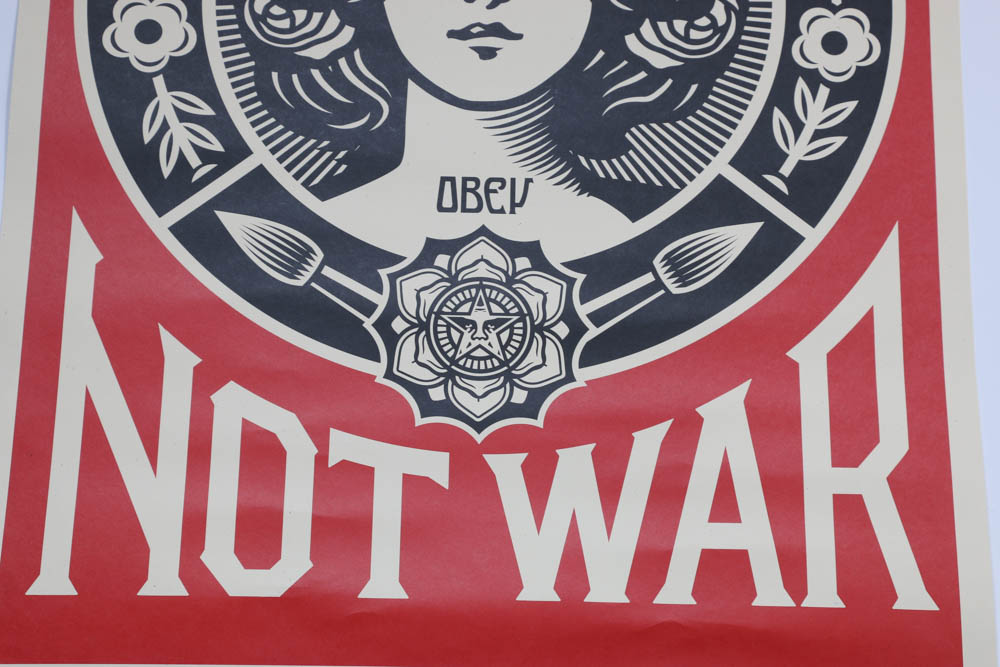 Shepard Fairey Signed Open Edition Giclée "Make Art Not War"
