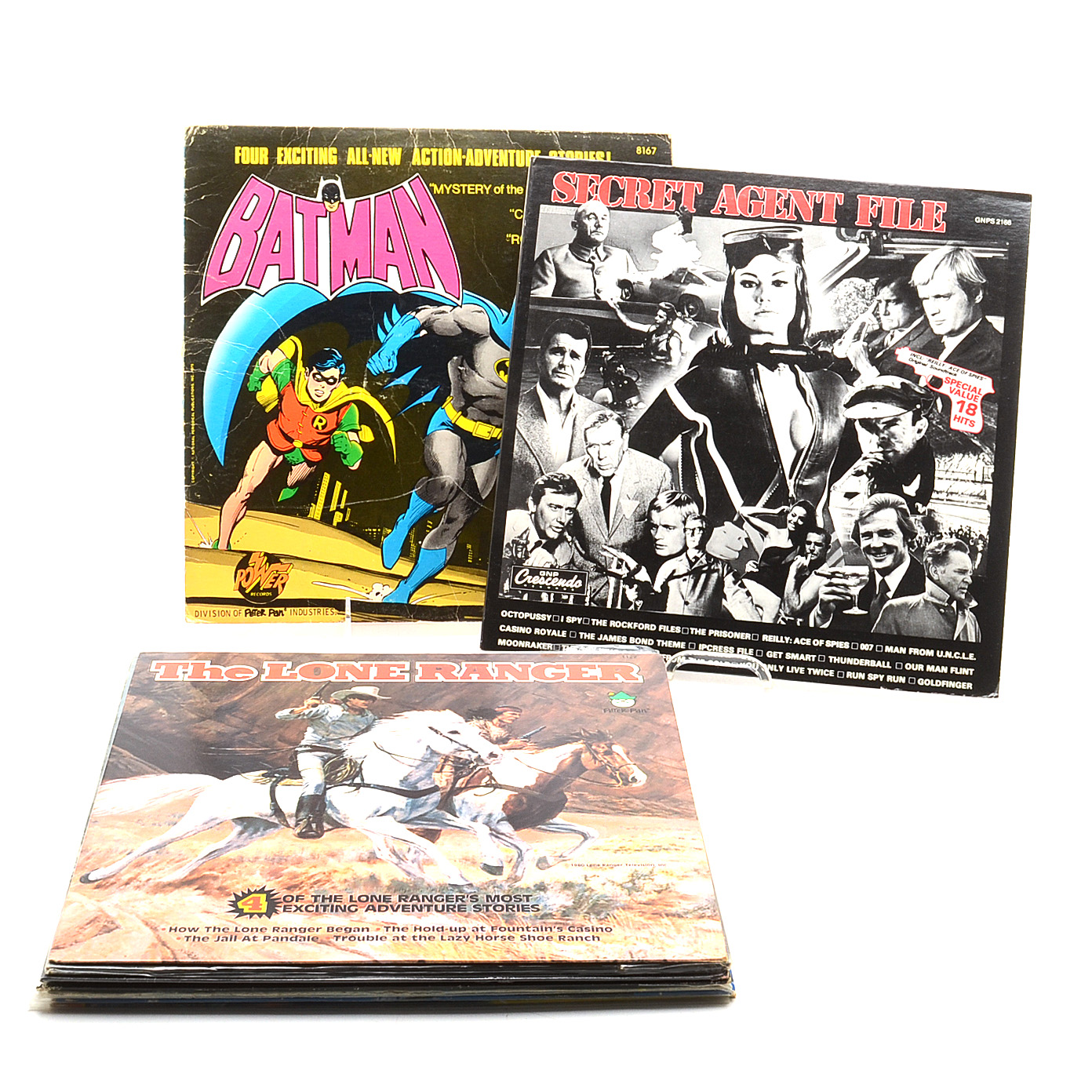 Batman, Lone Ranger, James Bond and Other Vintage LPs