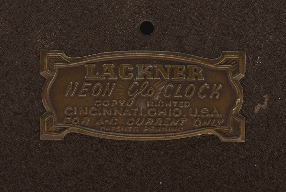 Lackner Bakelite "Neon Glo" Clock