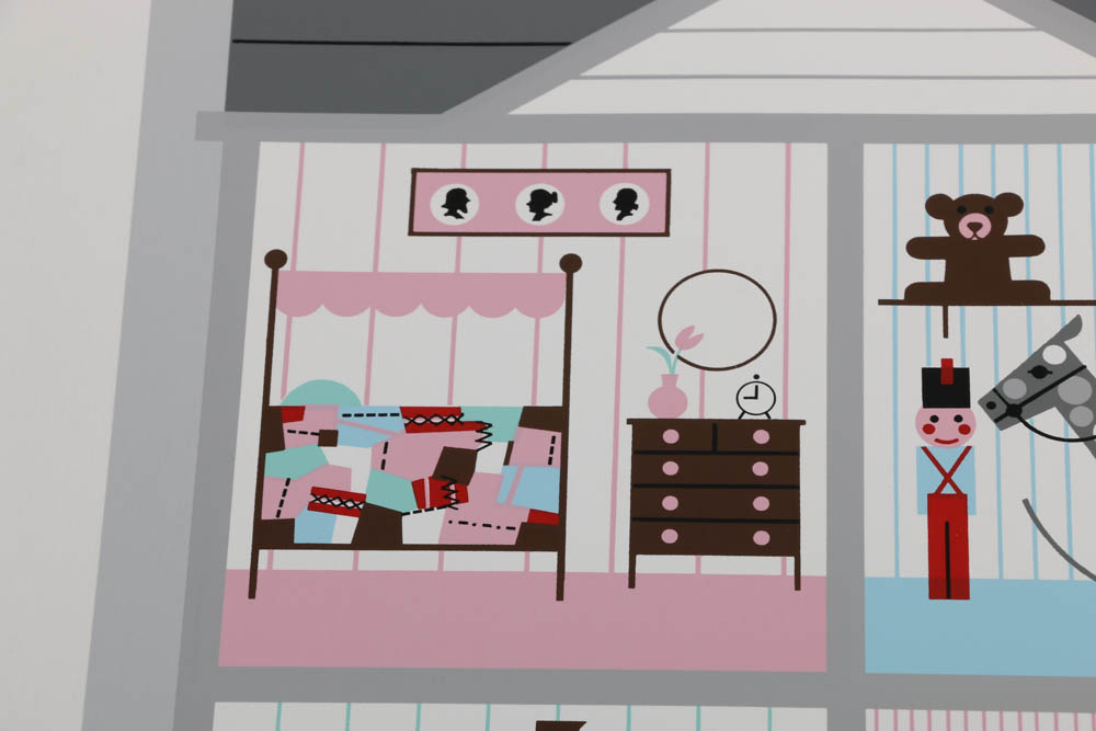 Edie Harper Signed Limited Edition Serigraph "Cat and House"