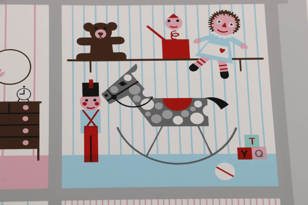 Edie Harper Signed Limited Edition Serigraph "Cat and House"