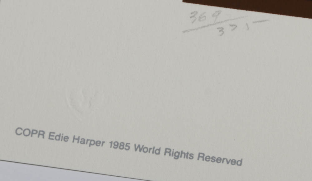 Edie Harper Signed Limited Edition Serigraph "Cat and House"