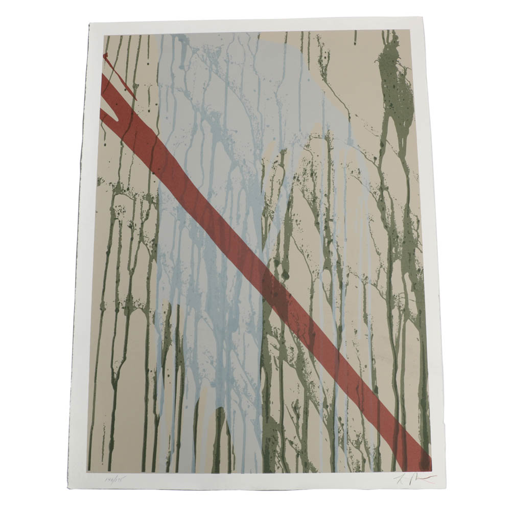 Larry Poons Signed Limited Edition Abstract Serigraph