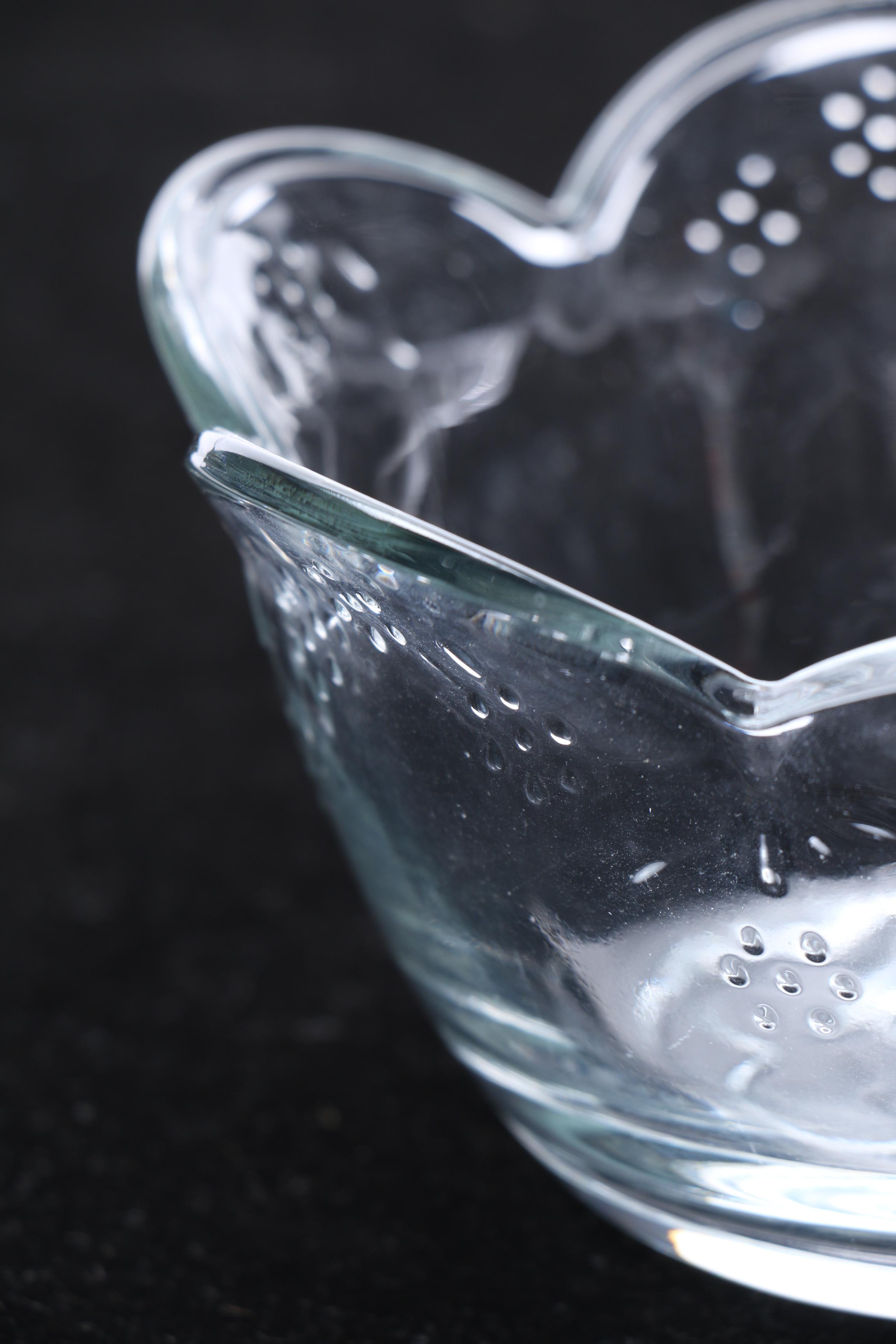 Pfaltzgraff Floral Glass Candy Dishes