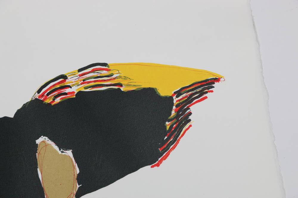 Benny Andrews Signed Limited Edition Hand-Pulled 1980 Color Lithograph "Moving On"