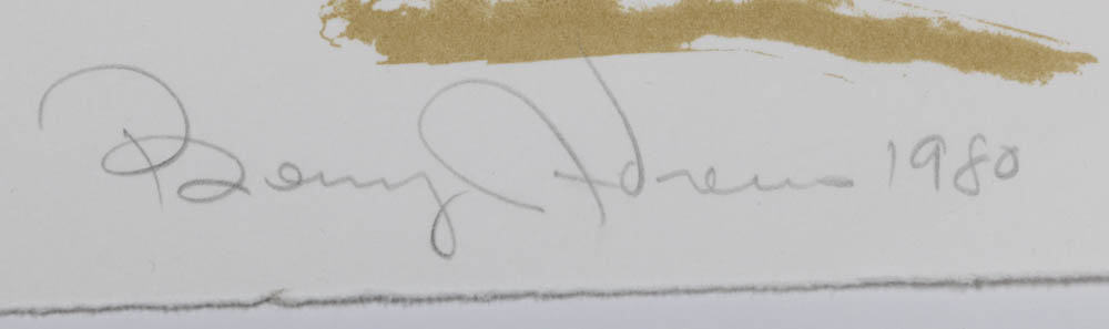 Benny Andrews Signed Limited Edition Hand-Pulled 1980 Color Lithograph "Moving On"