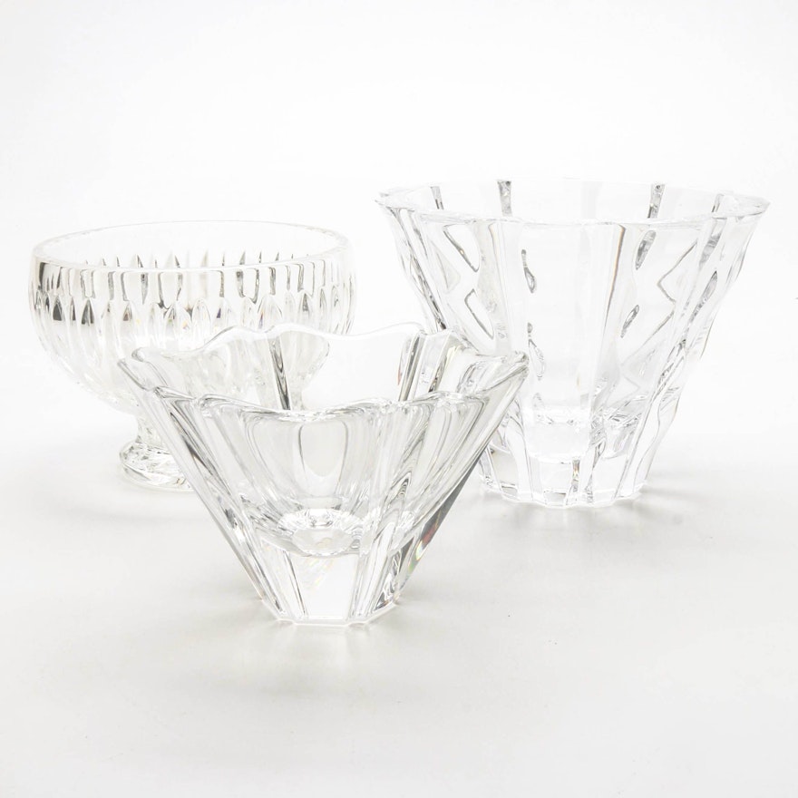 Collection of Orrefors and Waterford Crystal Bowls