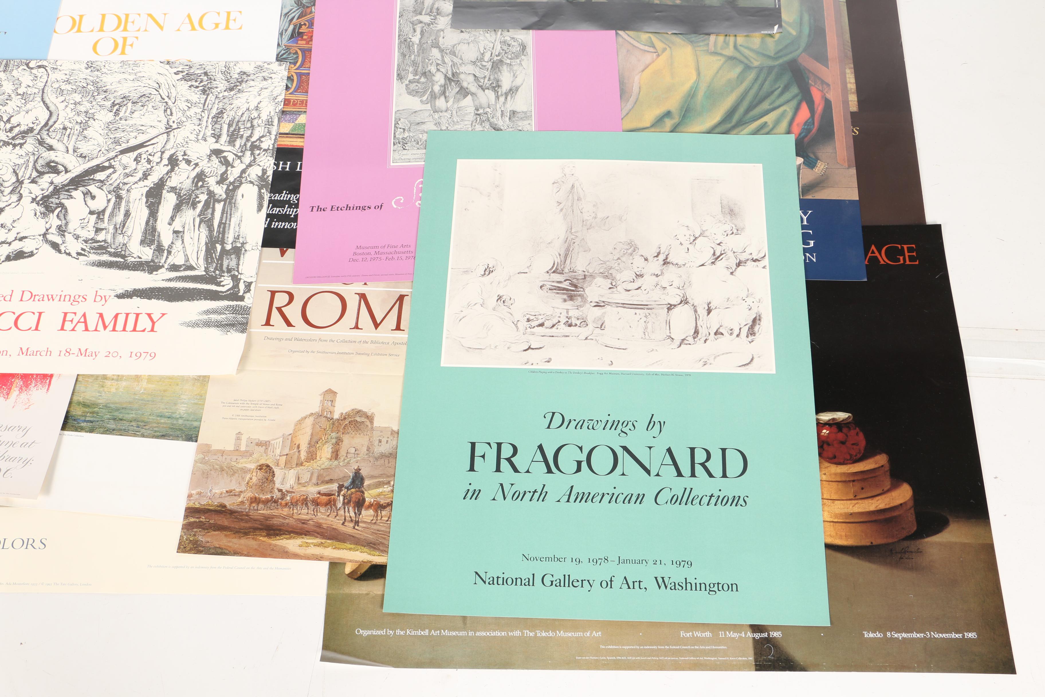 Collection of Museum Poster Prints With Portfolio Case