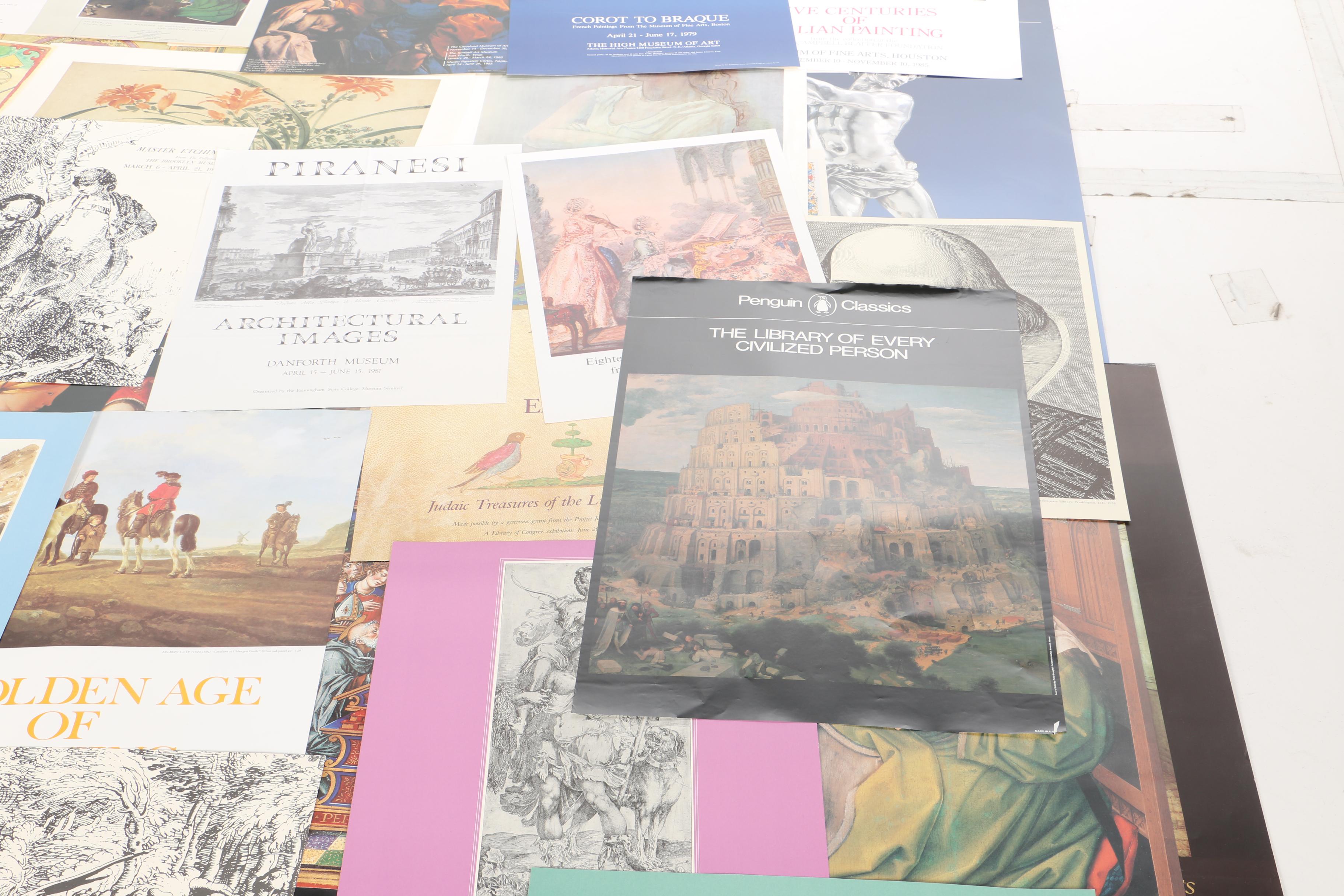 Collection of Museum Poster Prints With Portfolio Case
