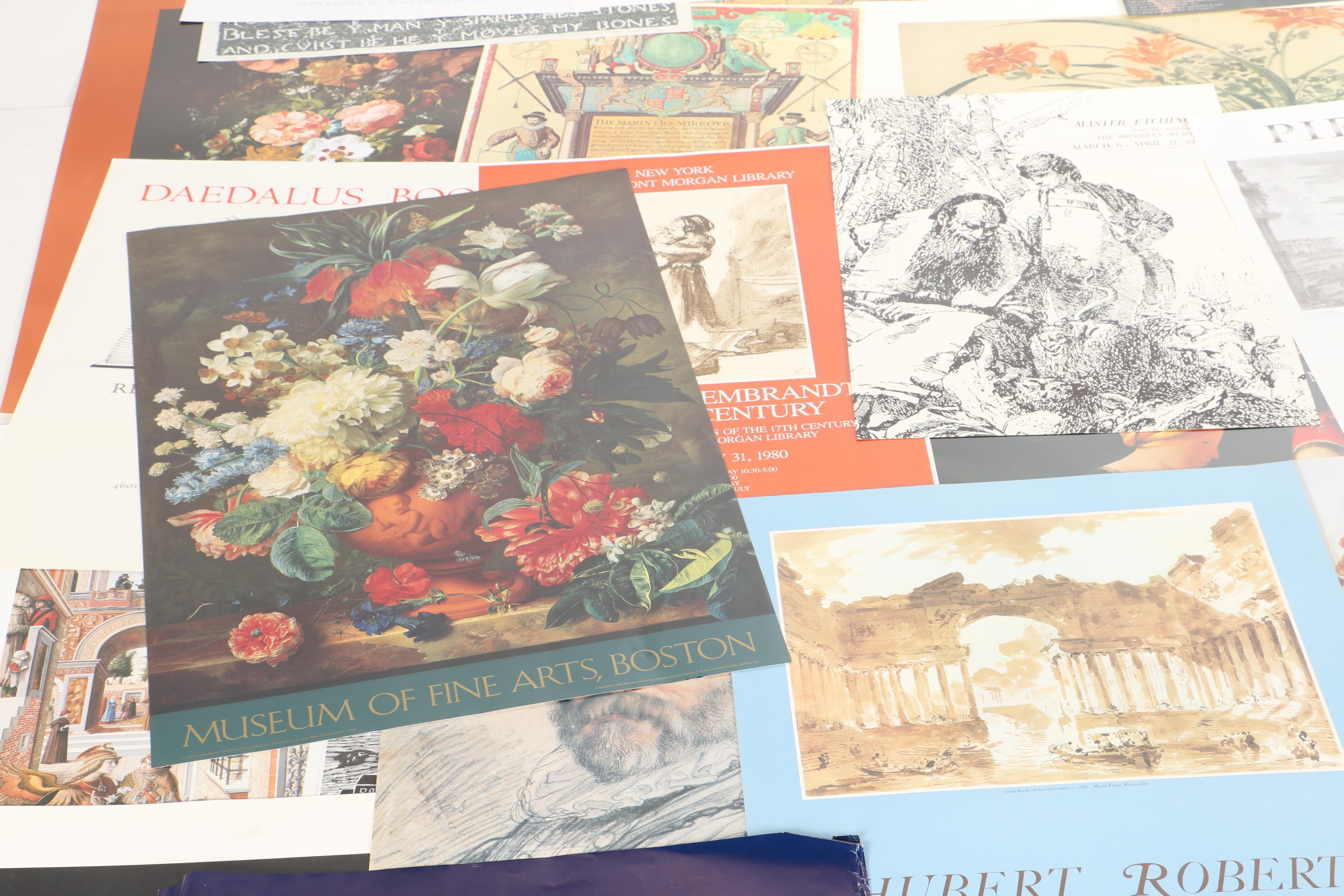 Collection of Museum Poster Prints With Portfolio Case