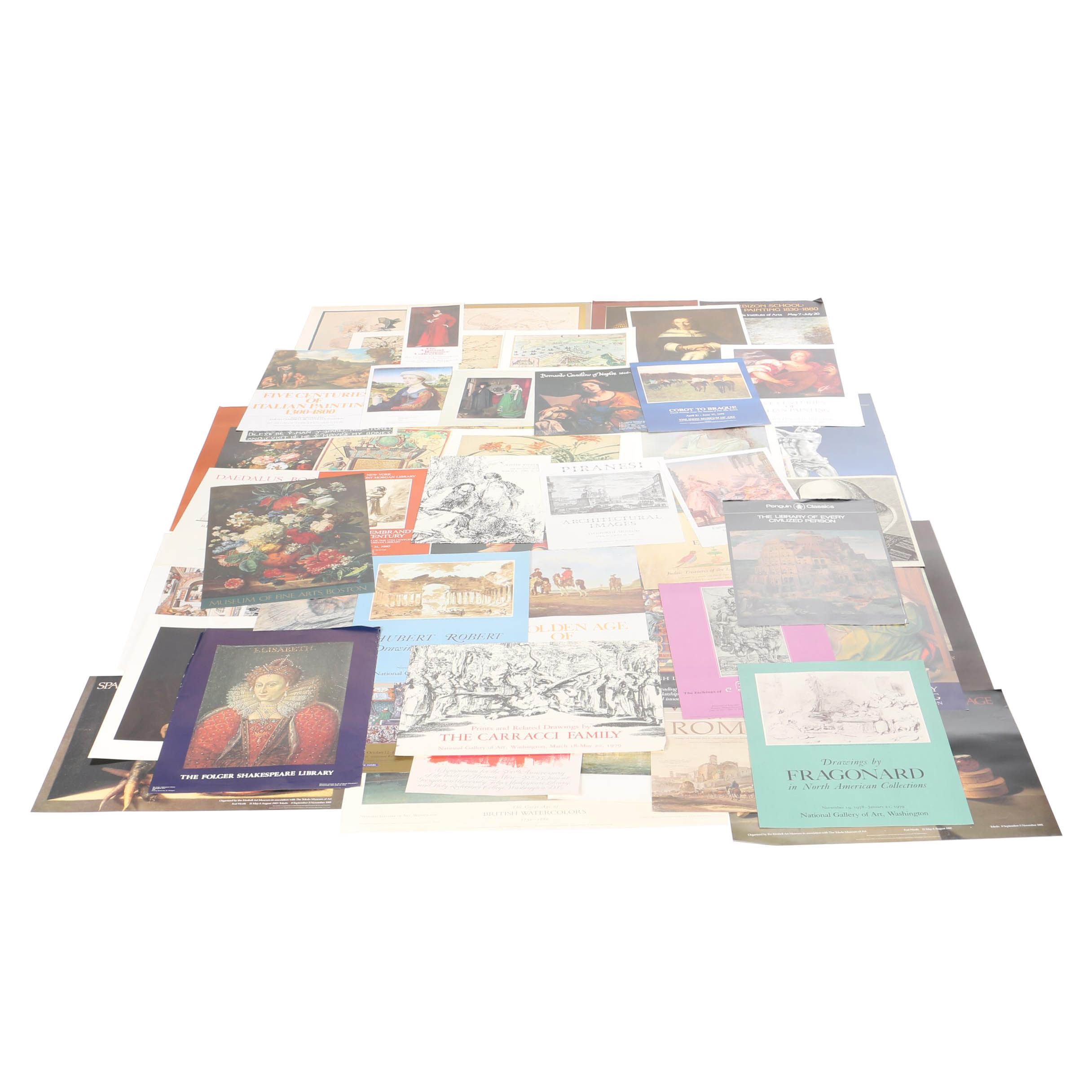 Collection of Museum Poster Prints With Portfolio Case