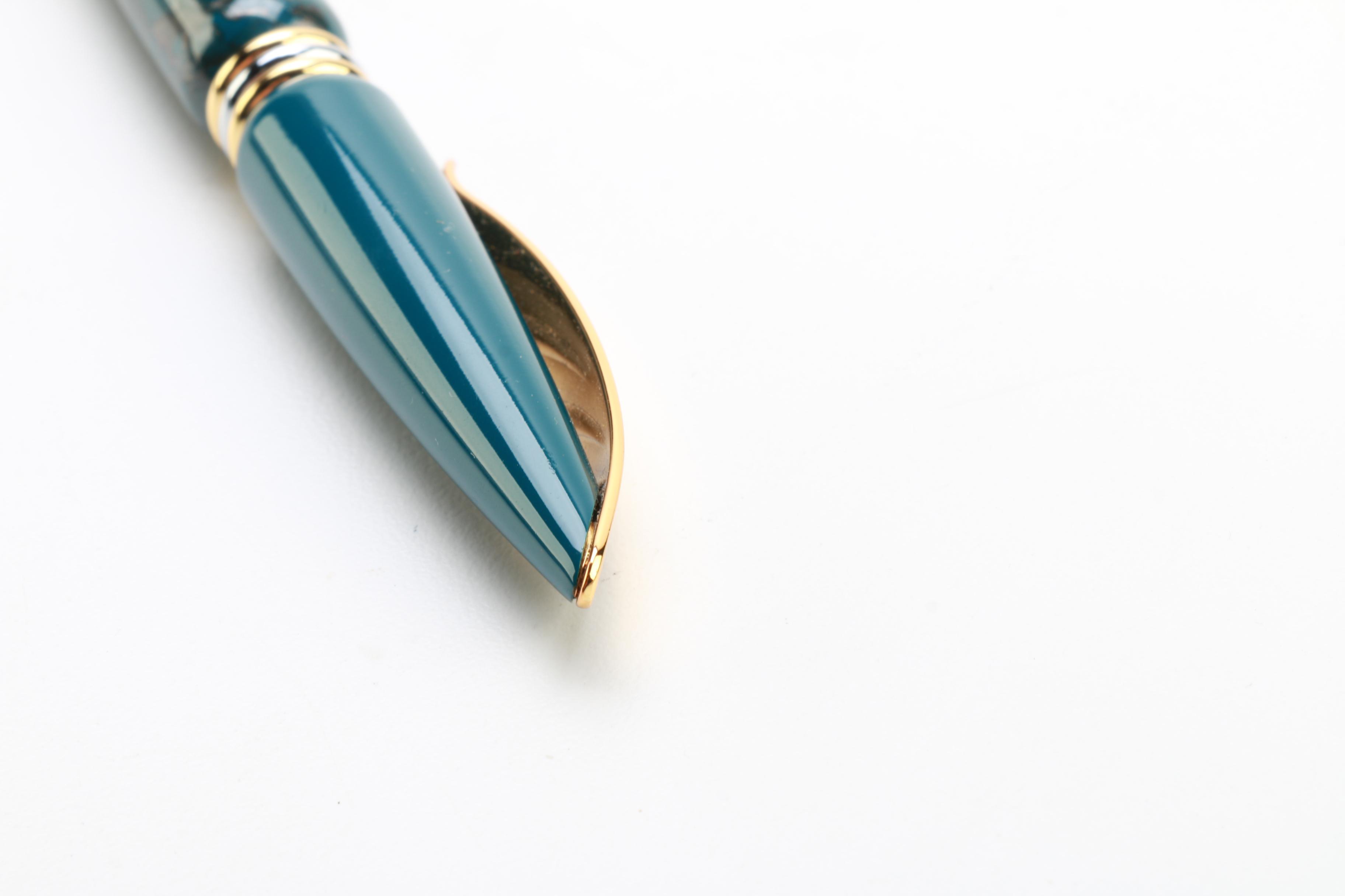 Yafa Blue and Gold Ballpoint Body