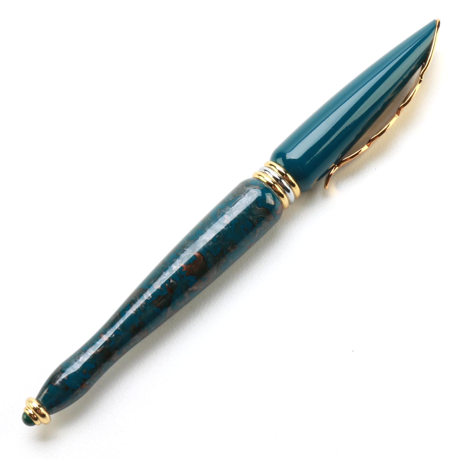 Yafa Blue and Gold Ballpoint Body