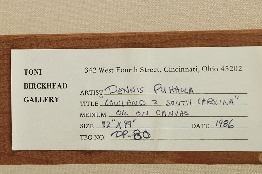 Dennis Puhalla Oil Painting on Canvas "Lowland 2 South Carolina"