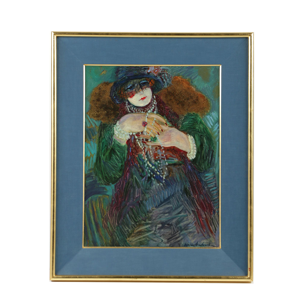 Barbara A. Wood Oil Painting on Canvas "The Madame"
