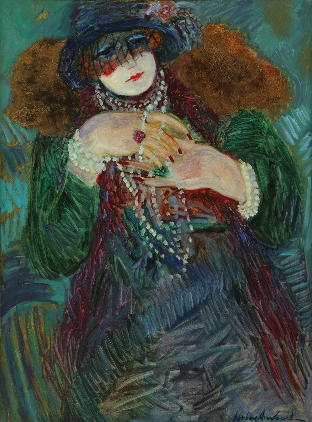 Barbara A. Wood Oil Painting on Canvas "The Madame"