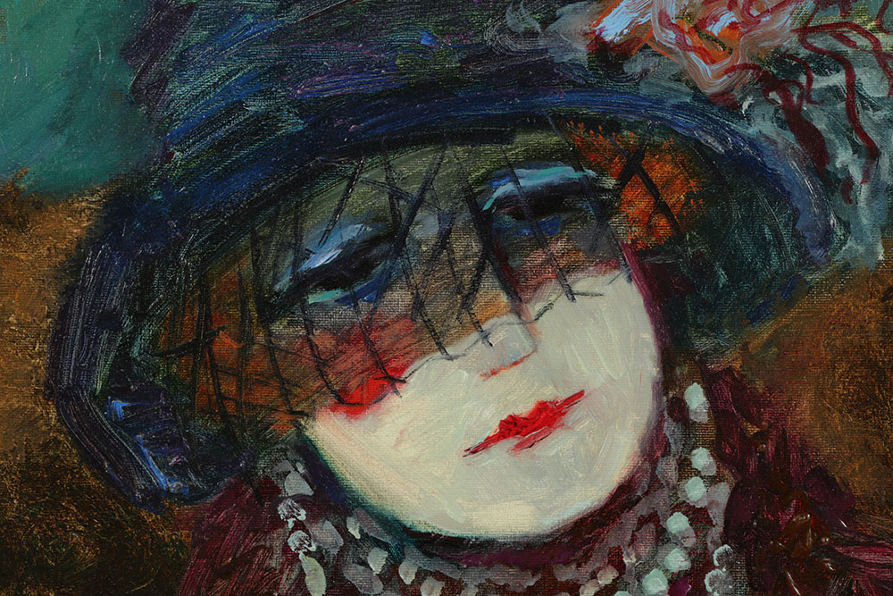 Barbara A. Wood Oil Painting on Canvas "The Madame"