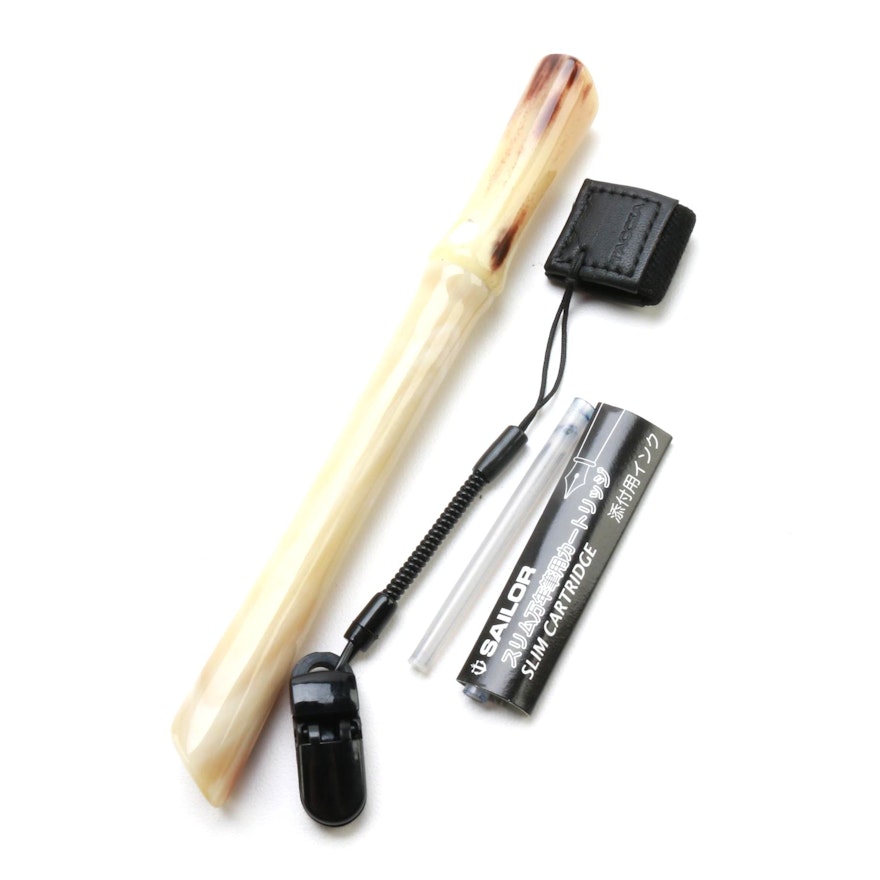 Taccia Stick Design Fountain Pen With Case and Clip