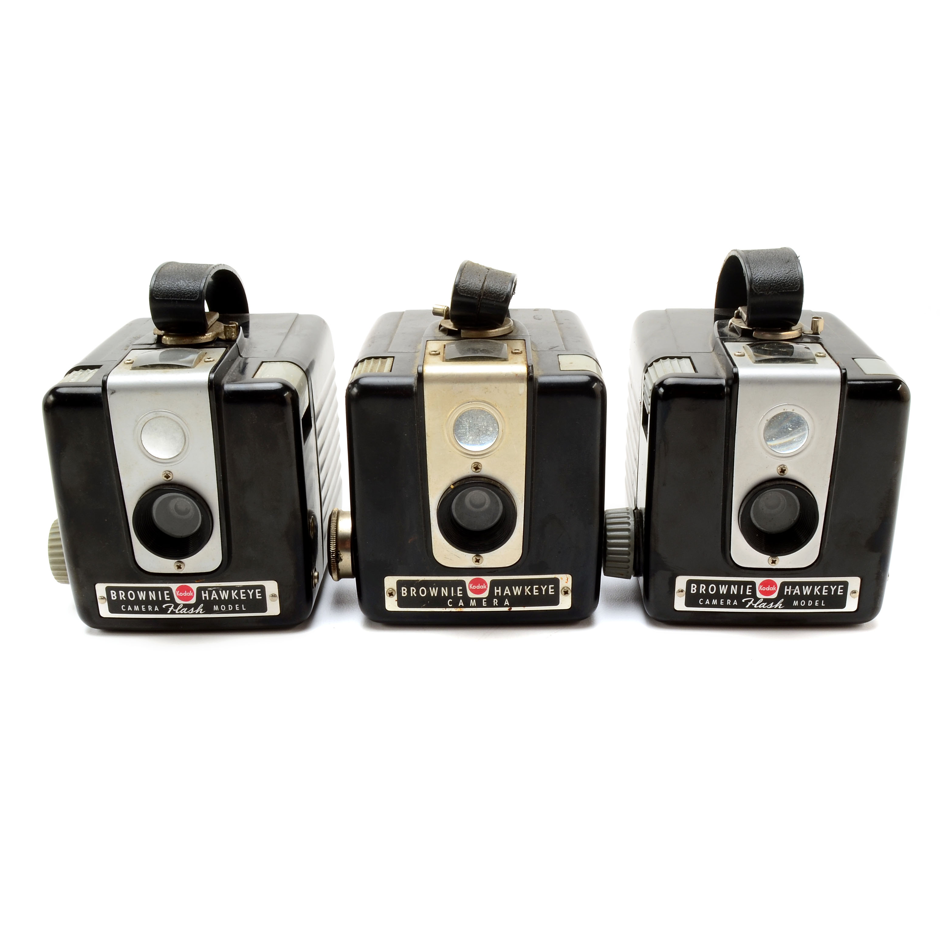 Three Brownie Hawkeye Kodak Cameras