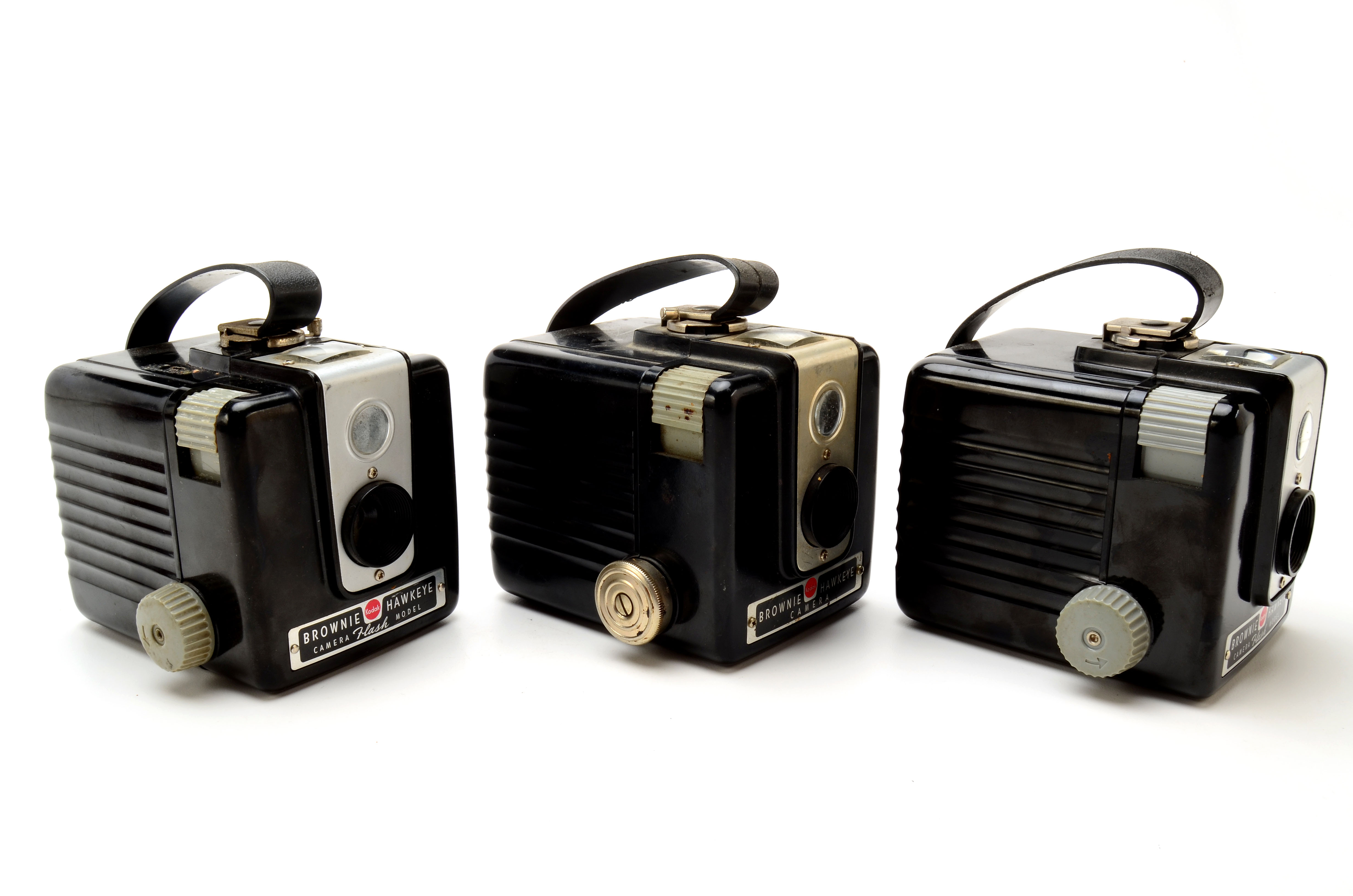 Three Brownie Hawkeye Kodak Cameras