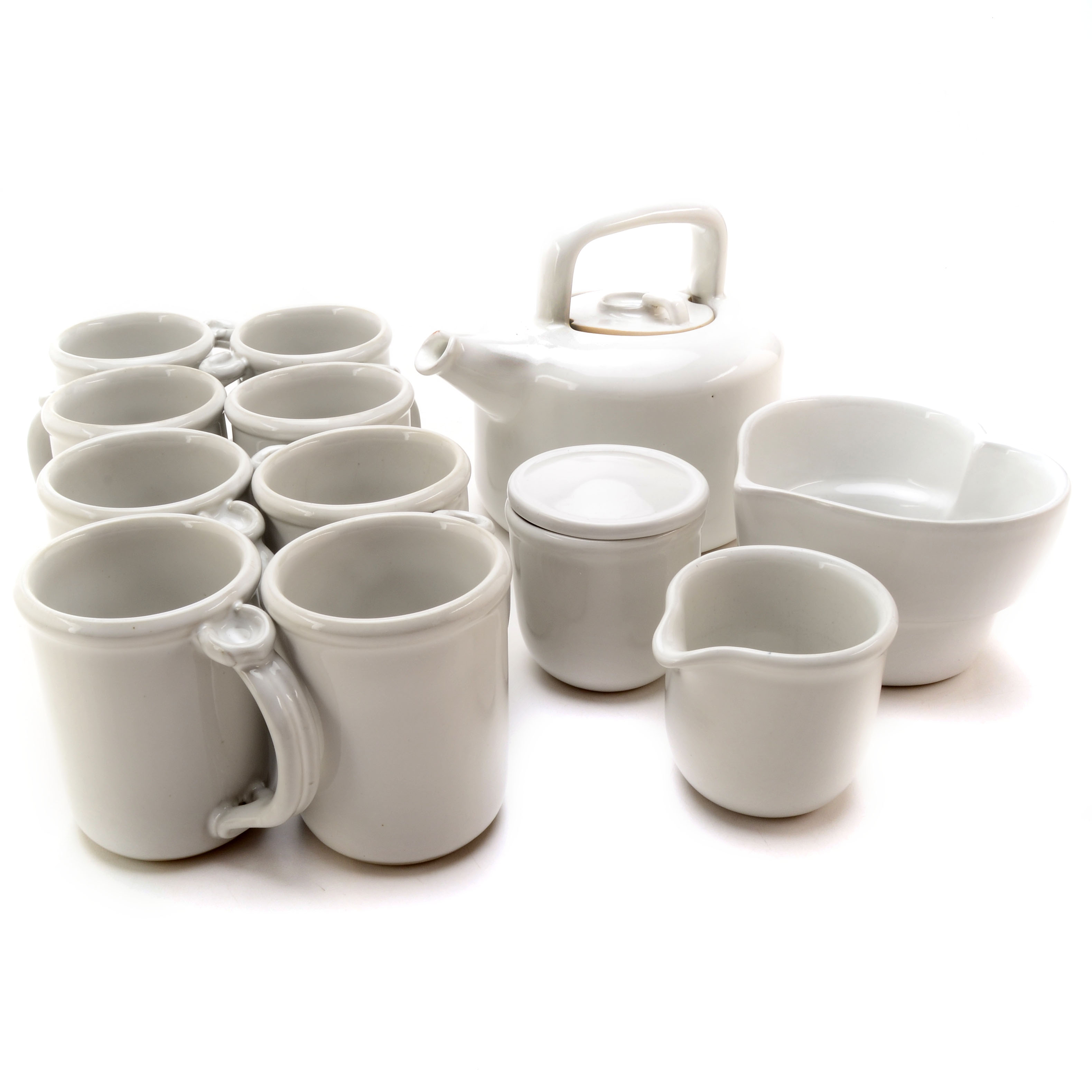 Vintage White Bennington Pottery Tea Set