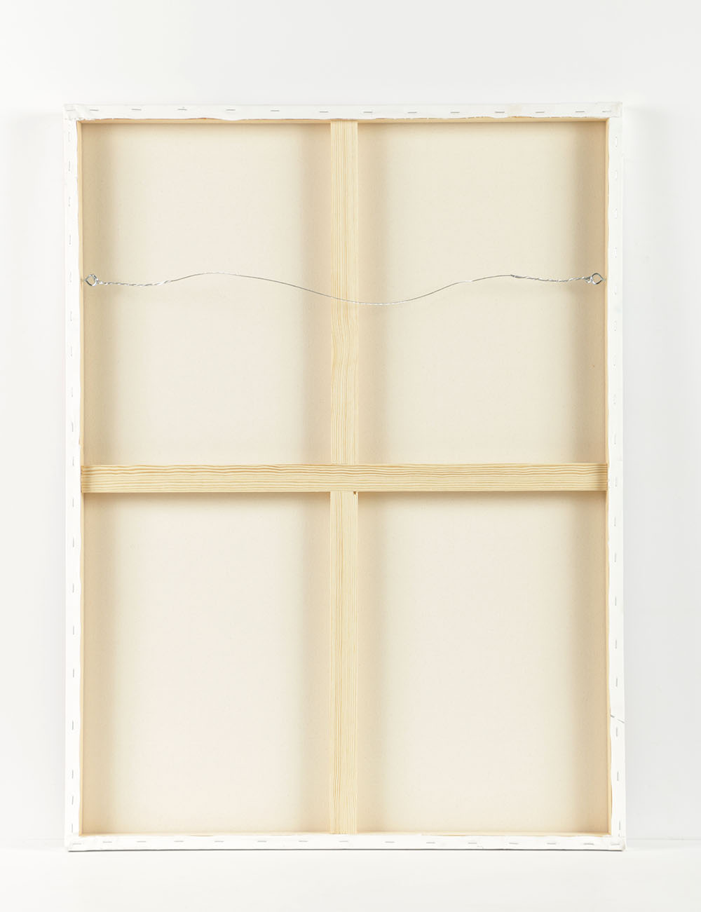 Robbie Kemper Acrylic Painting on Canvas "Blue Over Red Orange with Scribbles"