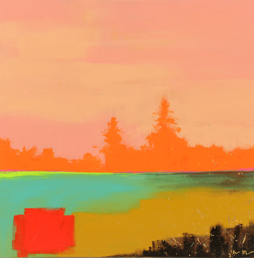 Erin Mahorney Acrylic Painting on Canvas "Autumn Glow"