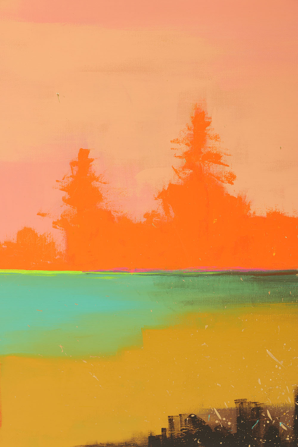 Erin Mahorney Acrylic Painting on Canvas "Autumn Glow"