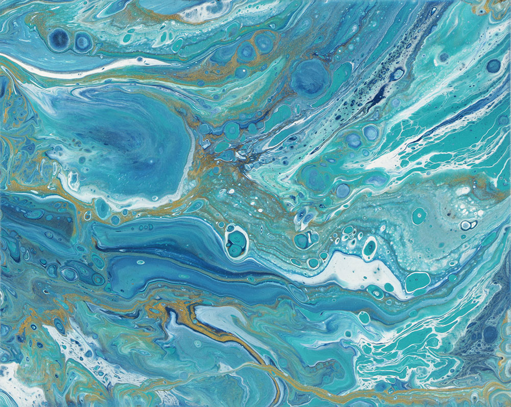 Tiffany Moyer Acrylic Painting on Canvas Abstract Composition