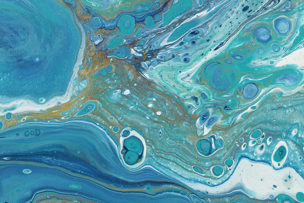 Tiffany Moyer Acrylic Painting on Canvas Abstract Composition