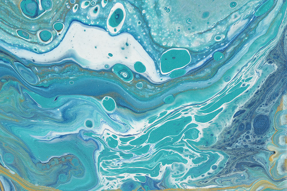 Tiffany Moyer Acrylic Painting on Canvas Abstract Composition