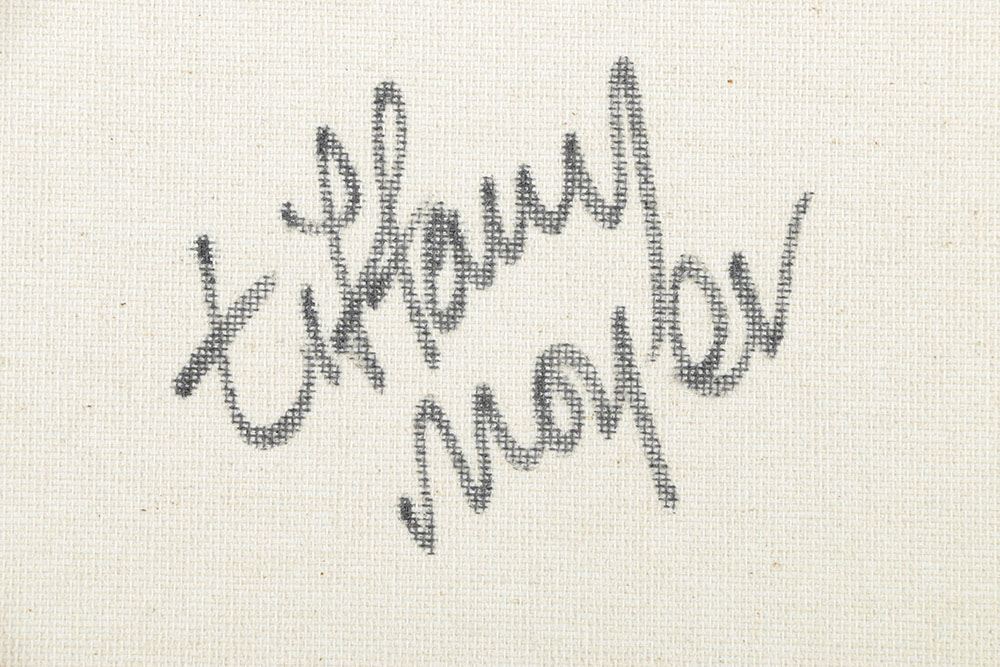 Tiffany Moyer Acrylic Painting on Canvas Abstract Composition