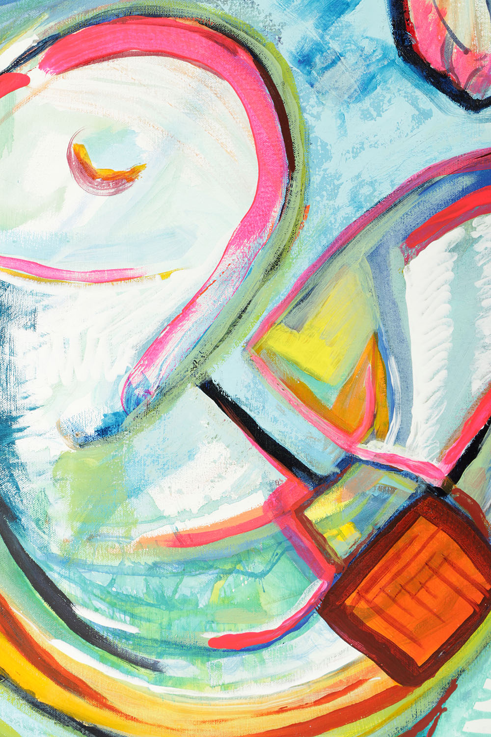 Maxwell Redder Acrylic Painting on Canvas "Untitled Abstract"