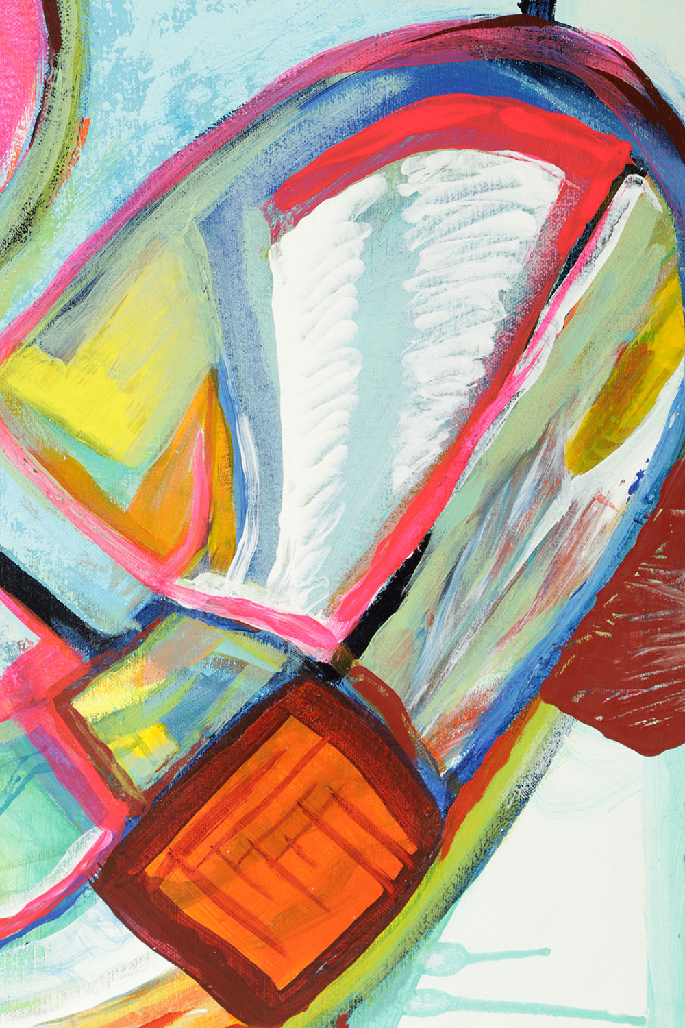 Maxwell Redder Acrylic Painting on Canvas "Untitled Abstract"