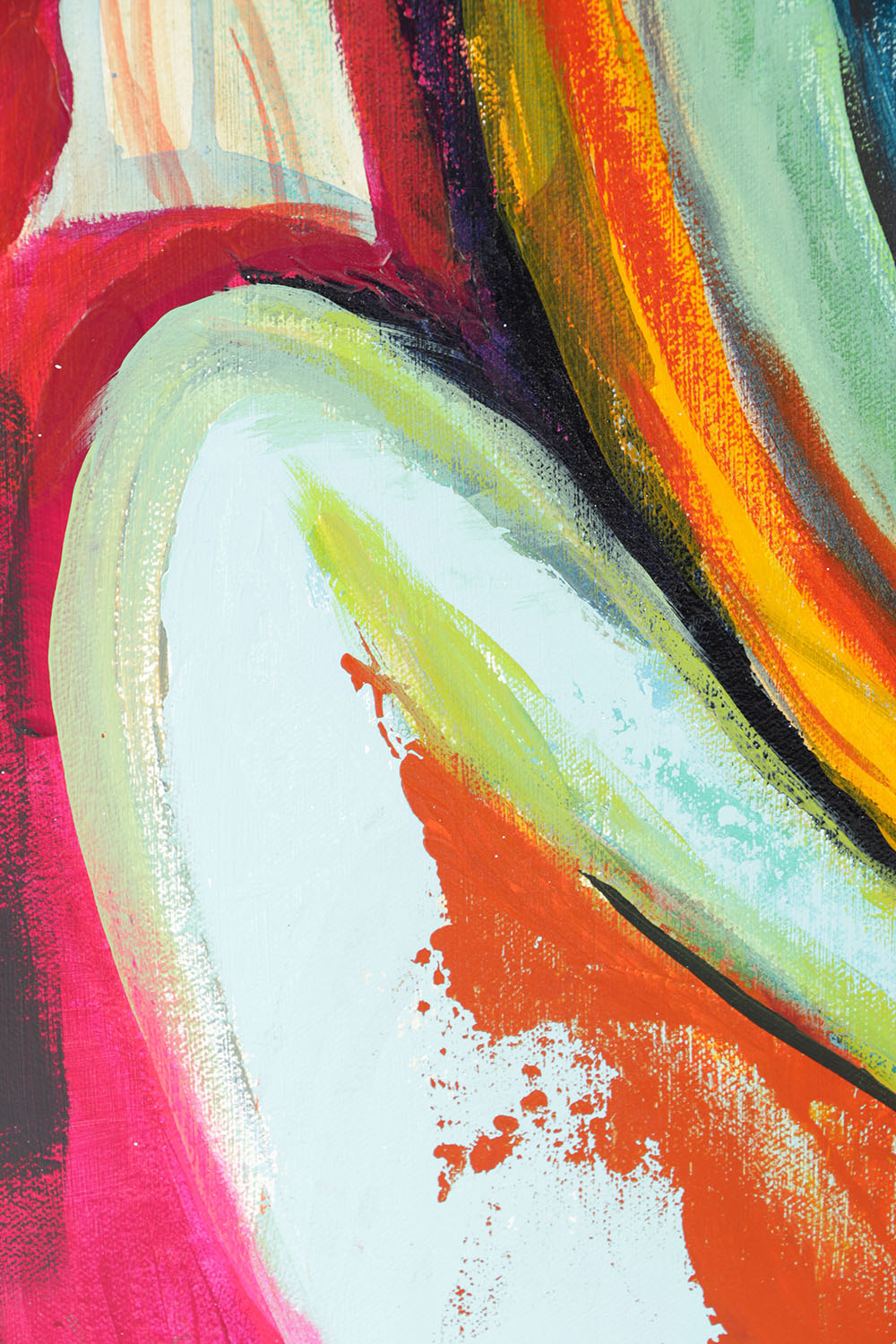 Maxwell Redder Acrylic Painting on Canvas "Untitled Abstract"