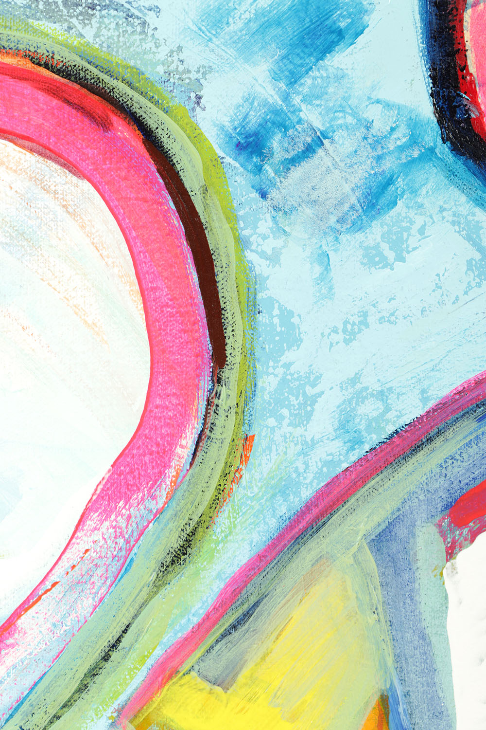 Maxwell Redder Acrylic Painting on Canvas "Untitled Abstract"