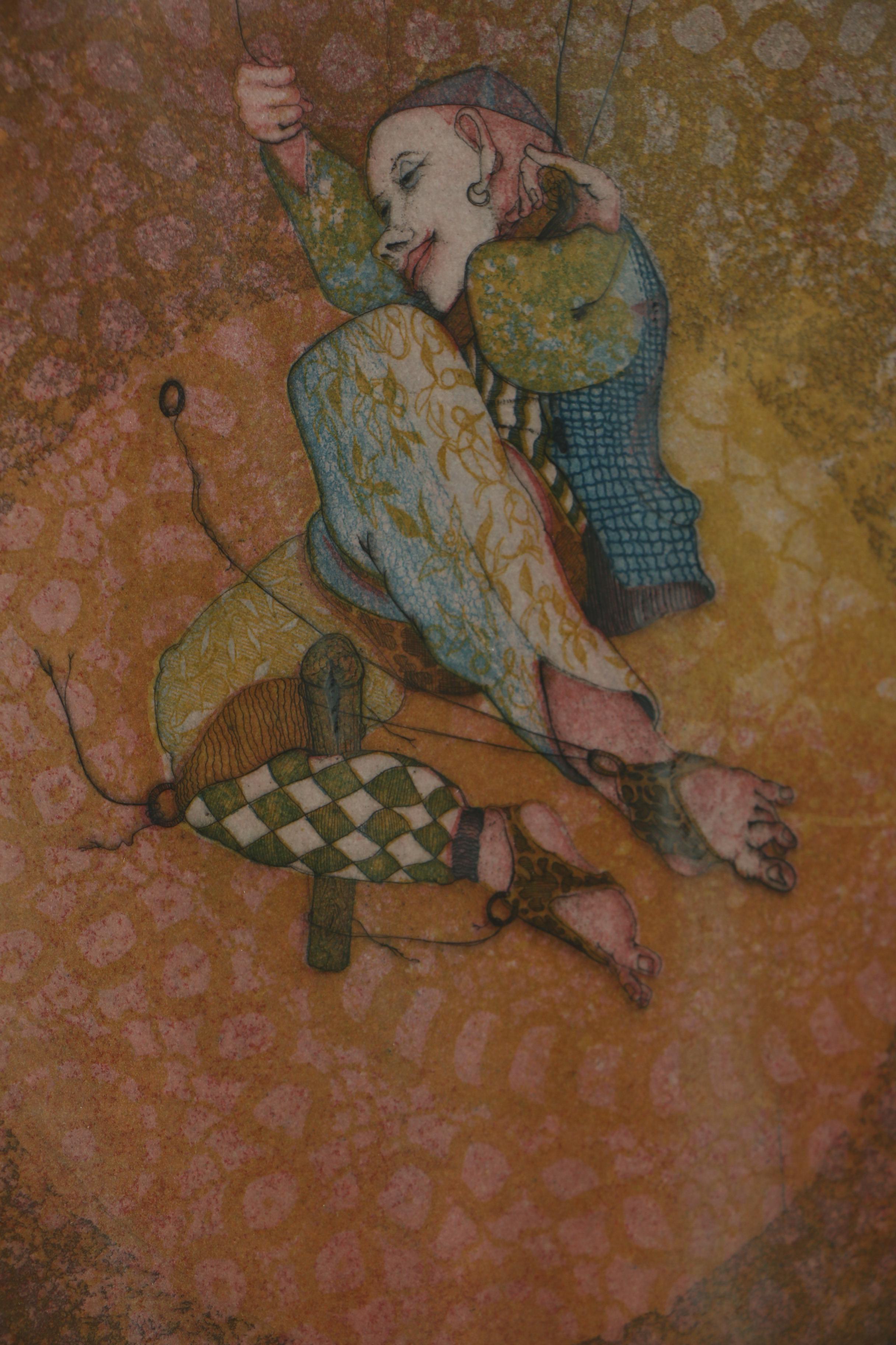 Signed Aquatint "Icarus"