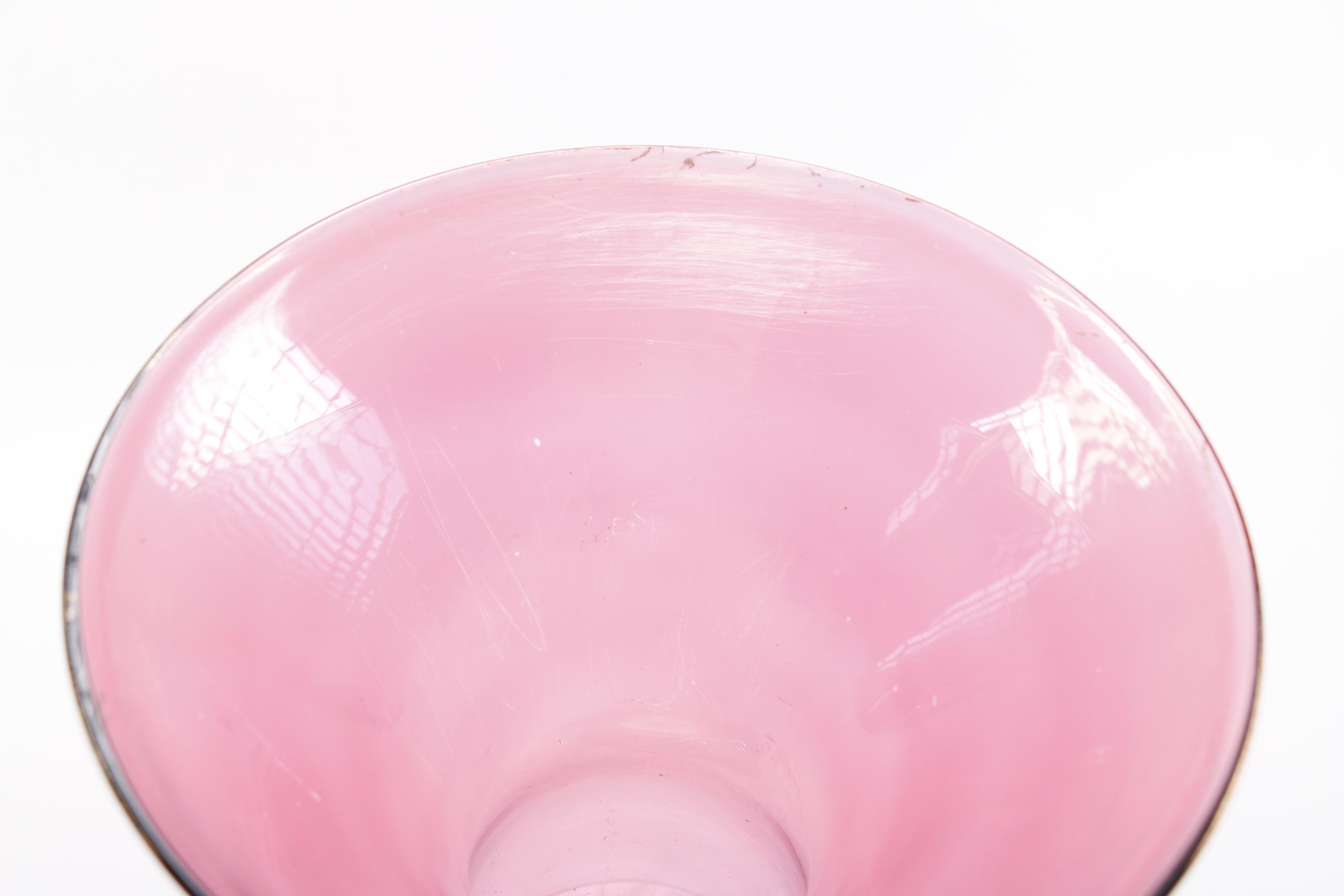 Cranberry Tint Trumpet Vases