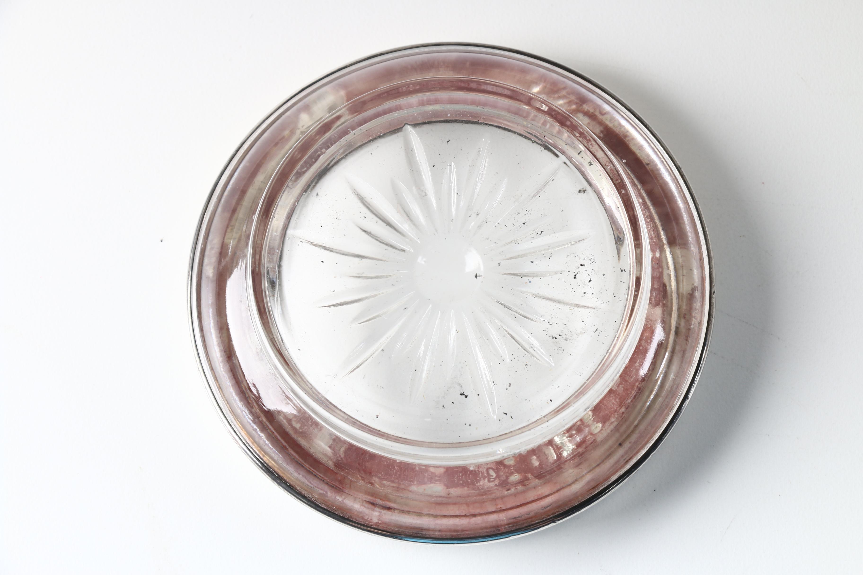 Frank M. Whiting & Co. Sterling and Glass Coasters