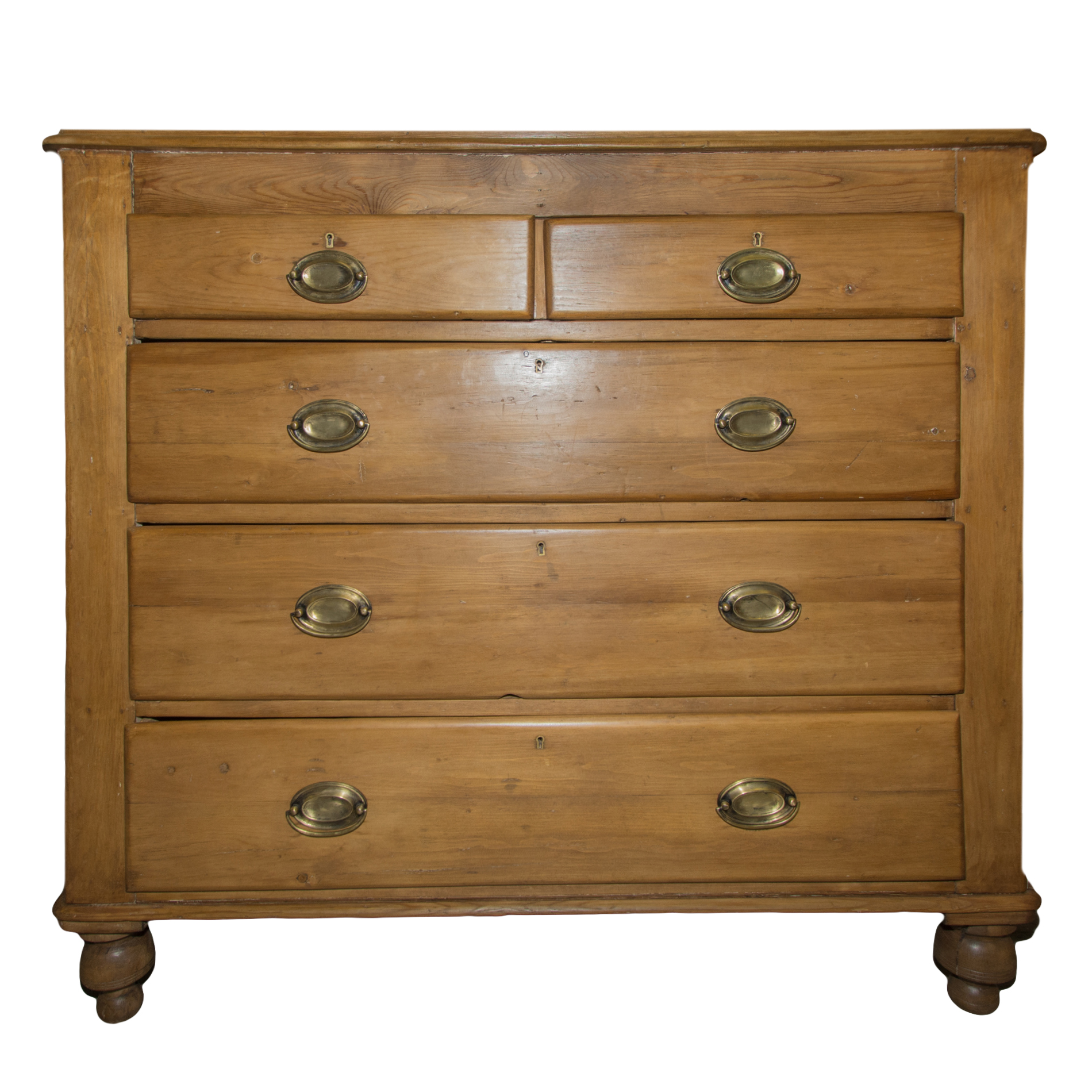 Antique Colonial Style Pine Chest of Drawers