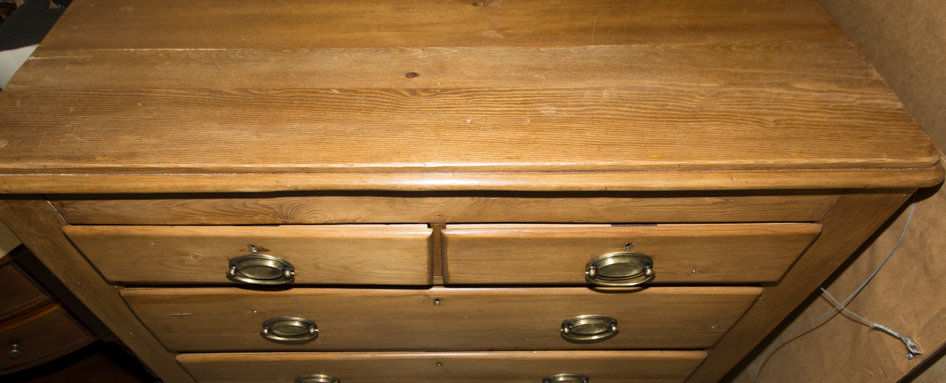 Antique Colonial Style Pine Chest of Drawers