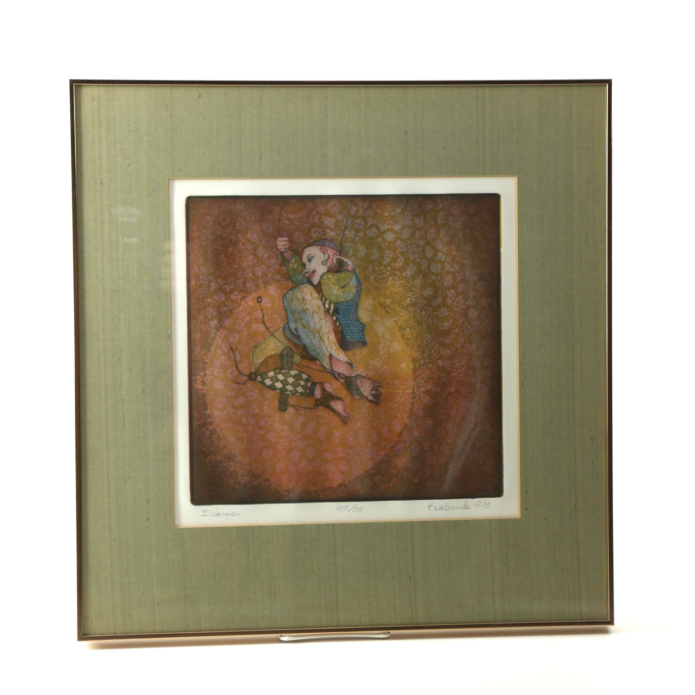 Signed Aquatint "Icarus"