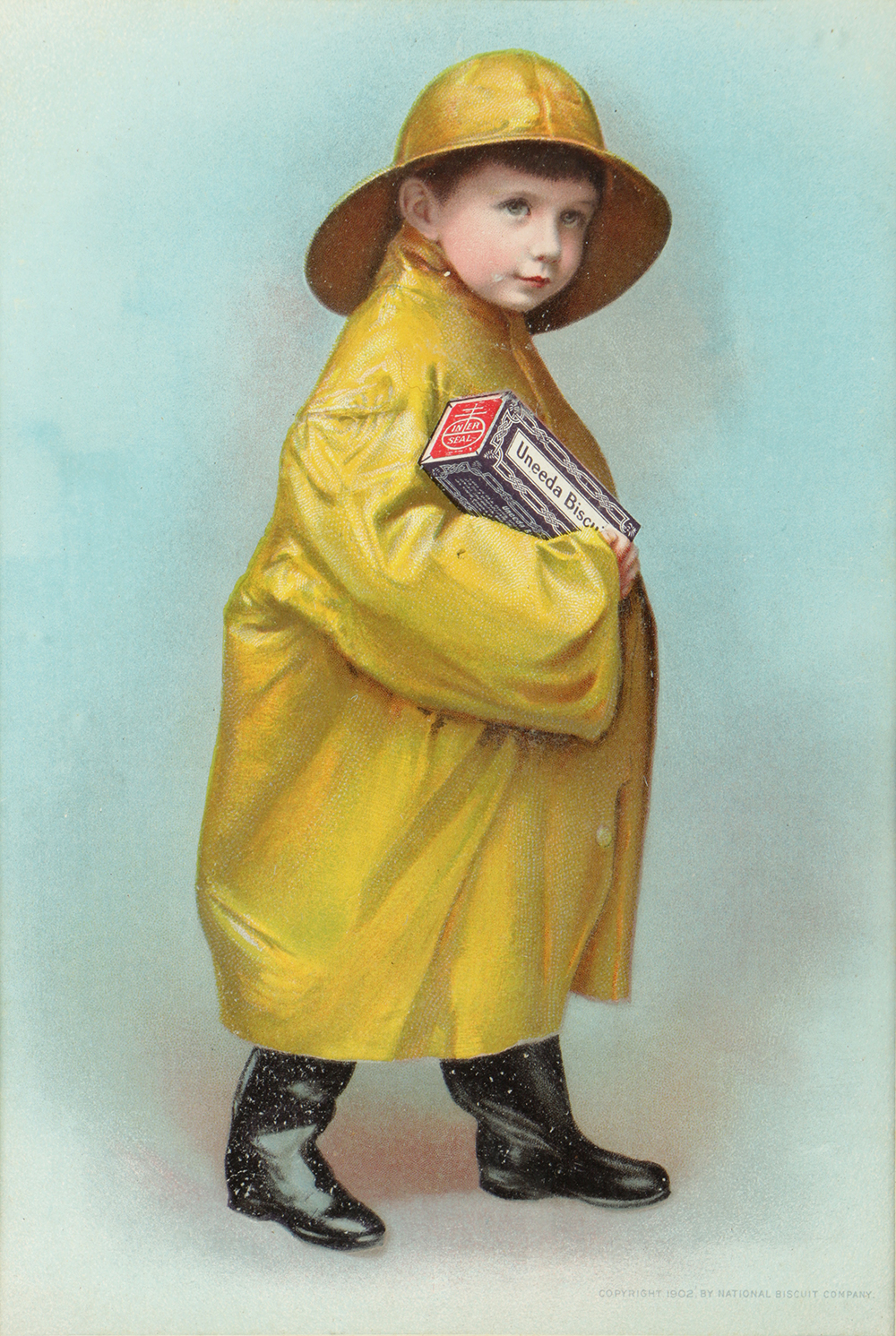 Early 20th-Century Color Lithograph on Paper of Uneeda Biscuits